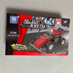 Pull Back Block Car - Red and Black